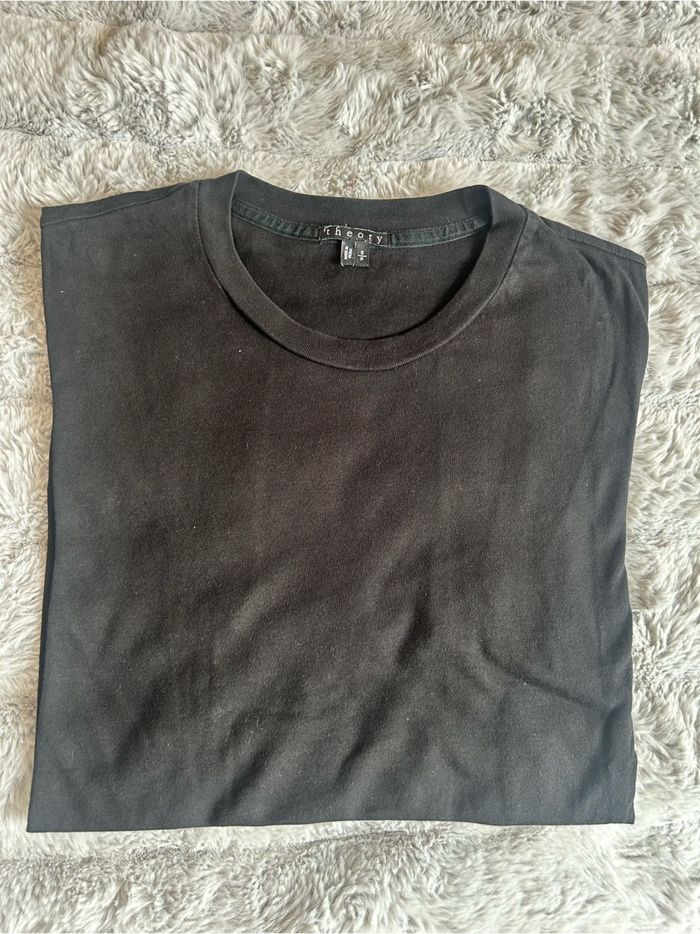 Theory Black Short Sleeve Crew Neck Tee